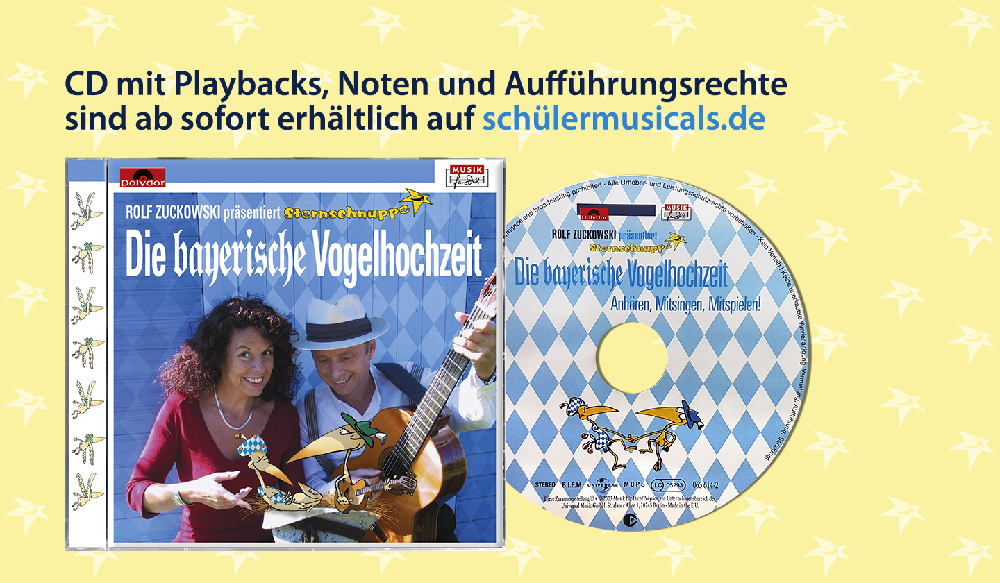 Rolf Zuckowskis Vogelhochzeit auf bayerisch auf CD Die-bayerische-Vogelhochzeit
