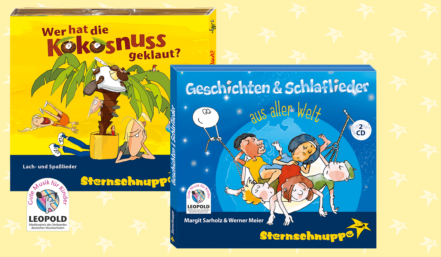 Lustige Kinderlieder und internationale Schlaflieder im günstigen CD-Set