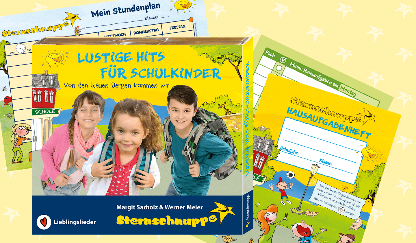Für den Schulanfang: Hits für Schulkinder-CD mit Stundenplan und Hausi-Heft