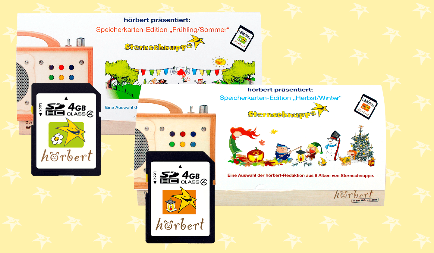 Sternschnuppe Kinderlieder SD-Karten für den hörbert MP3-Player
