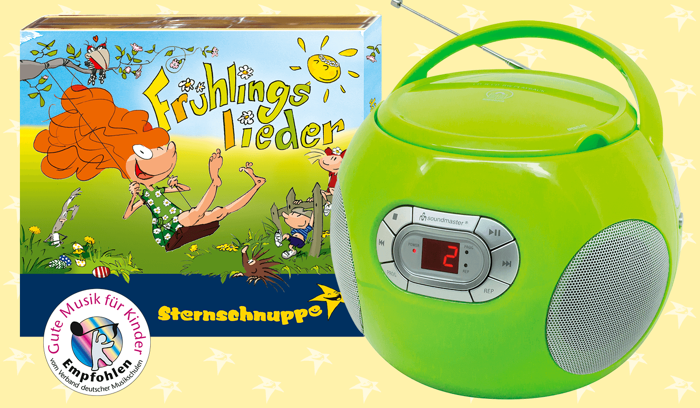 Zum Angebotspreis: Kinder-CD-Player mit frischen Frühlingsliedern von Sternschnuppe