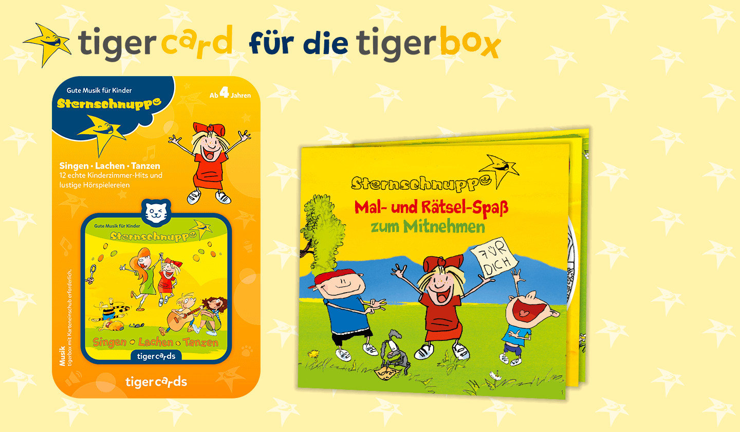 Sternschnuppe-tigercard für tigerbox lustige Kinderlieder