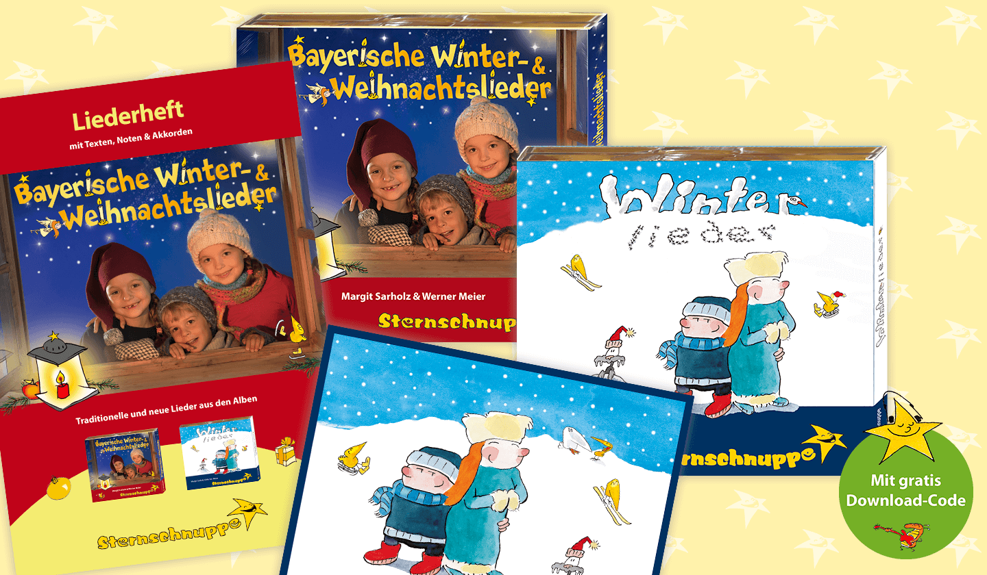 Bayerische Winterlieder und Weihnachtslieder mit Noten, Texten im Liederheft