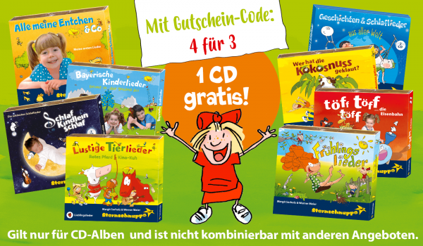 Super-Angebot: 4 CDs bestellen und nur 3 CDs zahlen