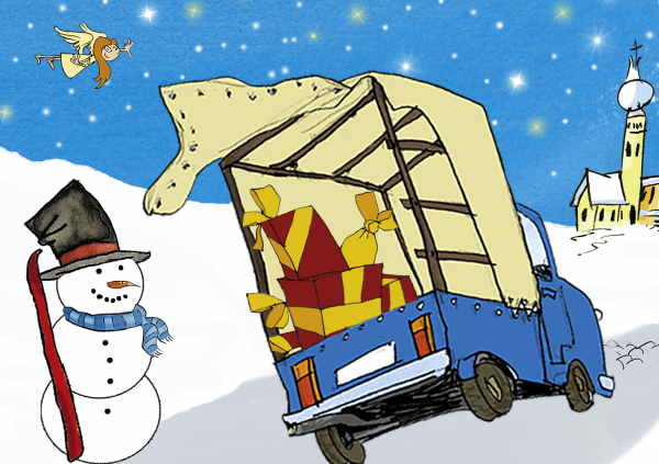 Lieferung zum Weihnachtsfest