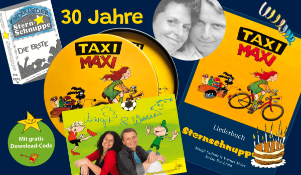 30 Jahre Taxi Maxi Sternschnuppe Kinderlieder Geschenk-Set 