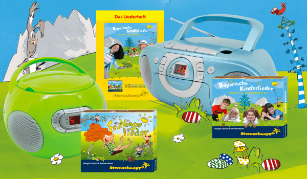 Geschenke zu Ostern: CD-Player mit Sternschnuppe Frühlingsliedern 