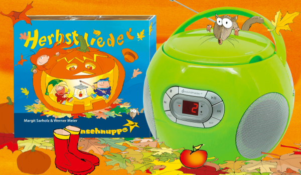 Kinder-CD-Player mit Herbstlieder-CD 