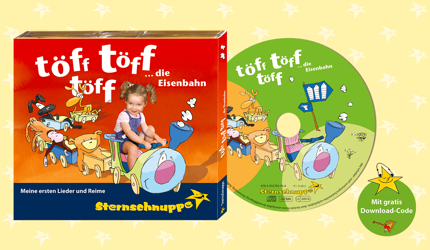 Traditionelle und neue Kinderlieder auf CD: Töff-töff-töff die Eisenbahn