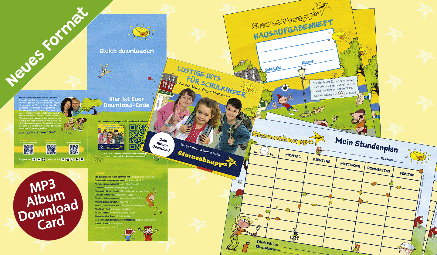 Schülerlieder und Klassenfahrthits für Einschulung und Grundschule