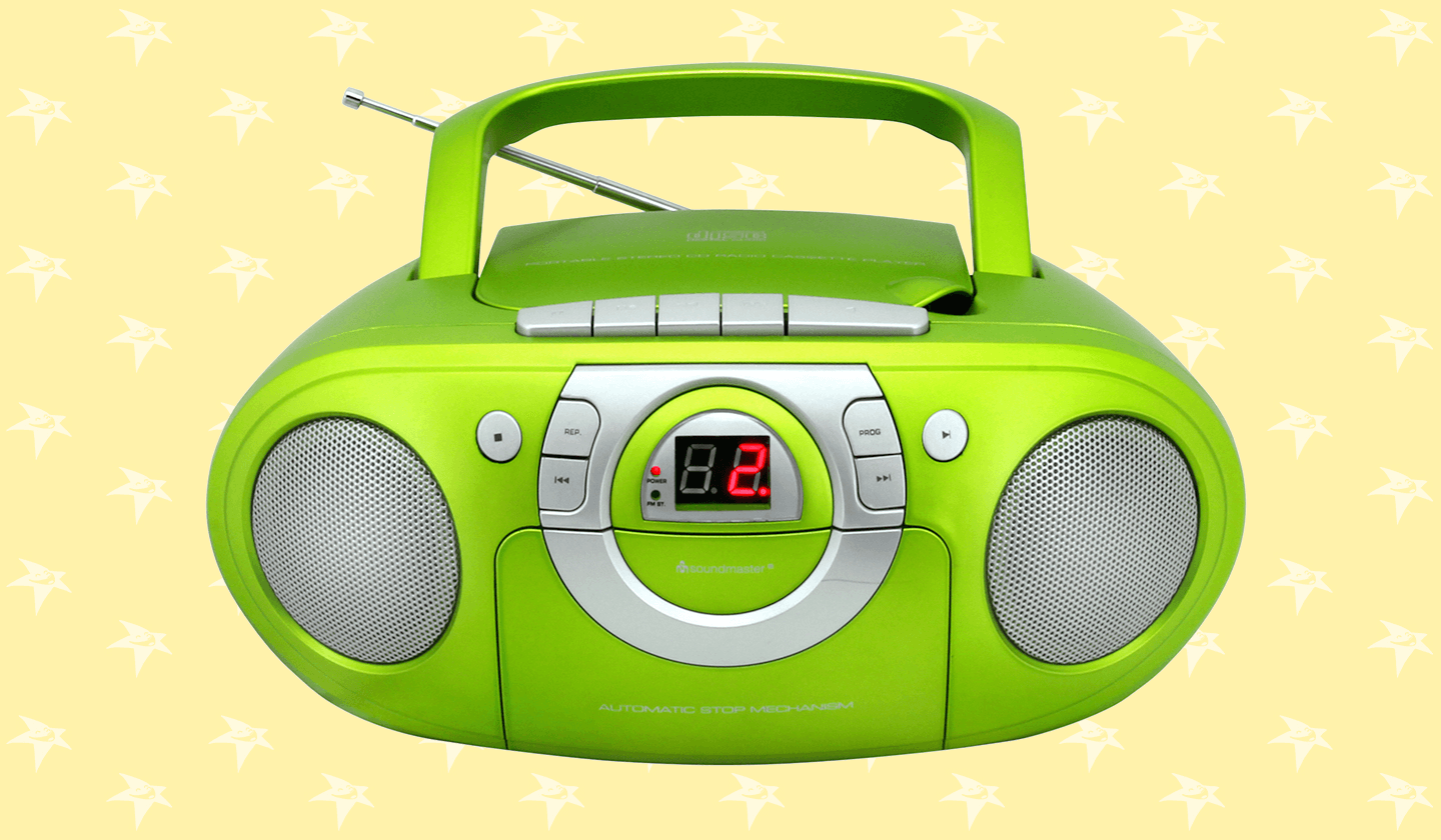 Boombox-CD-Player fürs Kinderzimmer in grün